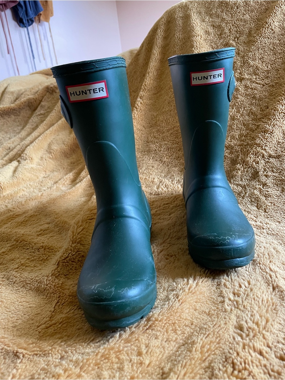 Hunter Kids Dark Green Waterproof Rain Boots